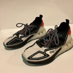 Adidas and Marvel Stark Industries athletic shoes